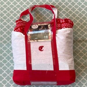Cozy Combo Monogrammed Tote KC Throw w/Blanket & Socks NWT